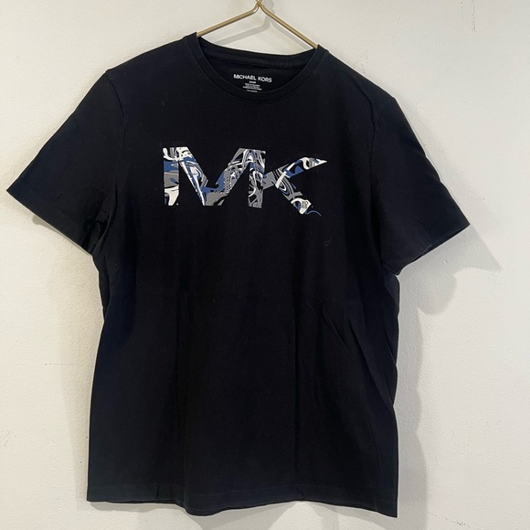 MICHAEL KORS MENS  BLACK TEE SIZE S - Picture 1 of 10